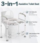 Adjustable Toilet Seat Riser for Seniors and Pregnant