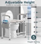 Adjustable Toilet Seat Riser for Seniors and Pregnant