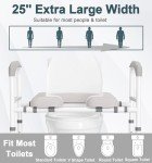 Adjustable Toilet Seat Riser for Seniors and Pregnant