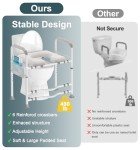 Adjustable Toilet Seat Riser for Seniors and Pregnant