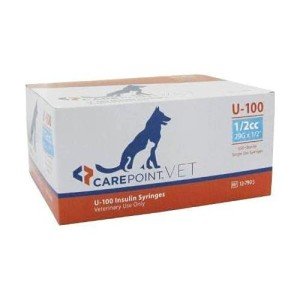 CarePoint Vet U-100 Insulin Syringe 1/2cc, 29G