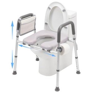 Raised Toilet Seat with Handles for Seniors