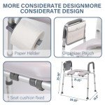 Raised Toilet Seat with Handles for Seniors