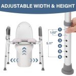 Raised Toilet Seat with Handles for Seniors