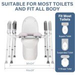 Raised Toilet Seat with Handles for Seniors