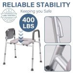 Raised Toilet Seat with Handles for Seniors