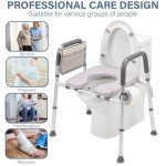 Raised Toilet Seat with Handles for Seniors