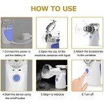 ASOMI Portable Nebulizer, Nebulizer Machine for Adults and Kids, Battery-Operated Nebulizer of Cool Mist, Ultrasonic Mesh Nebulizer for Breathing Problems, Used at Home, Office, Travel(Blue)