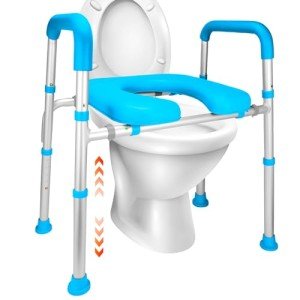 Gillion Adjustable Raised Toilet Seat with Handles