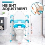 Gillion Adjustable Raised Toilet Seat with Handles