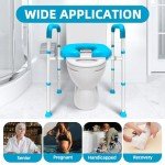 Gillion Adjustable Raised Toilet Seat with Handles