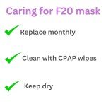 F20 Cushion Mask Bundle with CPAP Wipes - Large