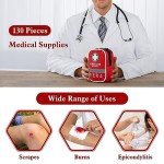 130-Piece First Aid Kit for Home and Travel