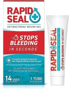 Rapid-Seal Wound Gel (1 Tube) | Stops Bleeding in Seconds, Ideal for Cuts, Scrapes and Razor Nicks