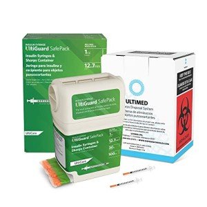 UltiGuard Safe Pack: Insulin Syringes & Disposal Set