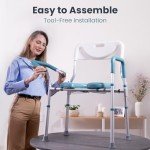 Adjustable Raised Toilet Seat with Handles