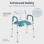 Adjustable Raised Toilet Seat with Handles