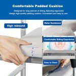 Adjustable Elevated Toilet Seat with Arms and Cushion