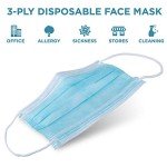 50 Pack Disposable 3-Ply Blue Face Masks