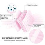 50 Pack Pink Disposable 3-Ply Earloop Masks