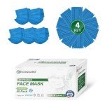 EcoGuard 4 Ply Disposable Face Masks - 50 Count