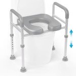 Adjustable Raised Toilet Seat with Handles