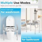 Adjustable Raised Toilet Seat with Handles