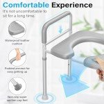 Adjustable Raised Toilet Seat with Handles