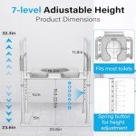 Adjustable Raised Toilet Seat with Handles