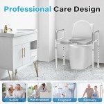 Adjustable Raised Toilet Seat with Handles