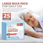 Blue Disposable Bed Pads for Incontinence - 36" x 36