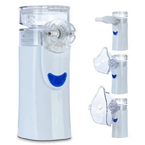 Portable Nebulizer, VCBB Handheld Mesh Nebulizer for Adults and Kids with Self-Cleaning Mode, Mini Nebulizer Machine for Travel and Household Use Hand Held Pheumatic Powered (Disposable)