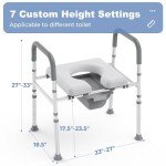 Toilet Seat Riser with Handles and Soft Cushion