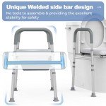 Toilet Seat Riser with Handles and Soft Cushion