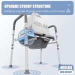 Toilet Seat Riser with Handles and Soft Cushion