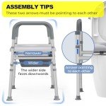 Toilet Seat Riser with Handles and Soft Cushion