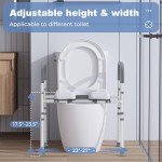 Toilet Seat Riser with Handles and Soft Cushion