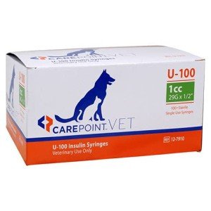 CarePoint Vet U-100 Insulin Syringe, 29G 100/Box