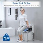 Raised Toilet Seat with Armrests and Padded Support