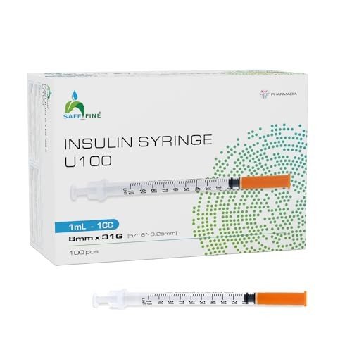 U-100 Insulin Syringes 31G 8mm (100 Pack)
