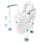 Adjustable Toilet Seat Riser with Handles for Seniors
