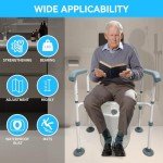 Adjustable Toilet Seat Riser with Handles for Seniors
