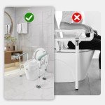 Adjustable Toilet Seat Riser with Handles for Seniors