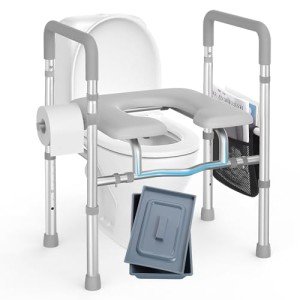Roylvan Adjustable Elevated Toilet Seat with Handles
