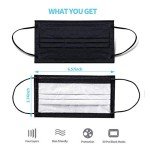 Black Disposable Face Masks for Adults - 50 Pack