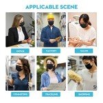 Black Disposable Face Masks for Adults - 50 Pack