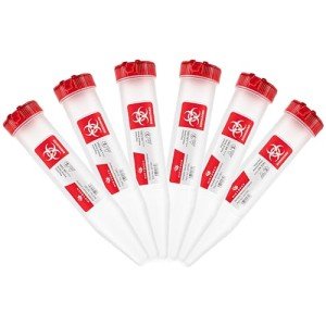 Portable Travel Sharps Containers with Locking Lids (6-Pack)