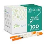 Care Touch Insulin Syringe, 31 Gauge, 100 Pack