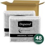 Depend XL Disposable Bed Pads for Adults, 48 Count