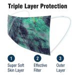 WECARE 50 Pack Assorted Tie Dye Face Masks